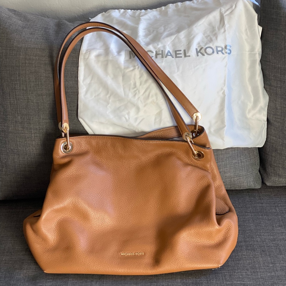 Large Tan/gold Michael Kors handbag w/ dust bag